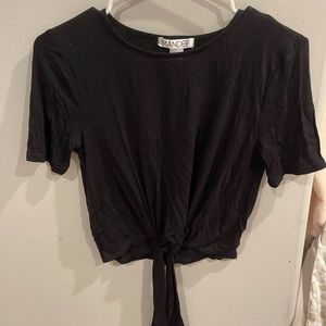 Mandee black tie tee